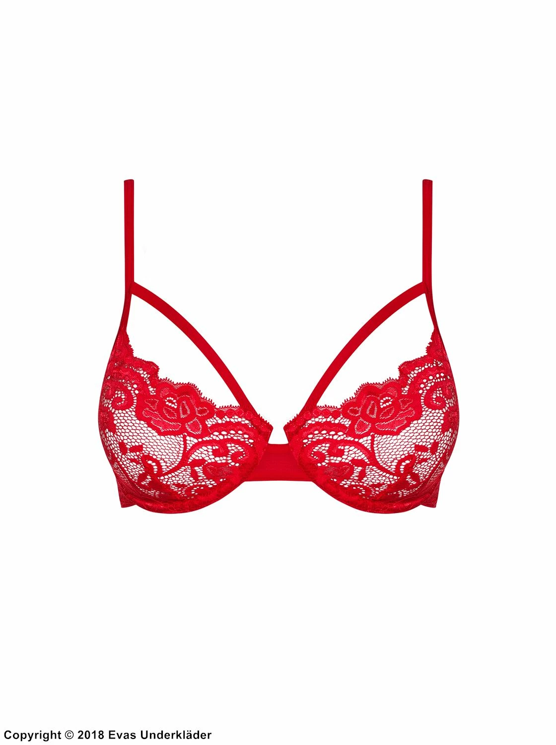 Seductive Bra, Straps Over Bust, Lace Cups 3 Seductive Bra, Straps Over Bust, Lace Cups - Image 3