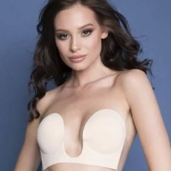 Self-adhesive Bra, Open Back, For Deep Neckline Clothes, A To D-cup