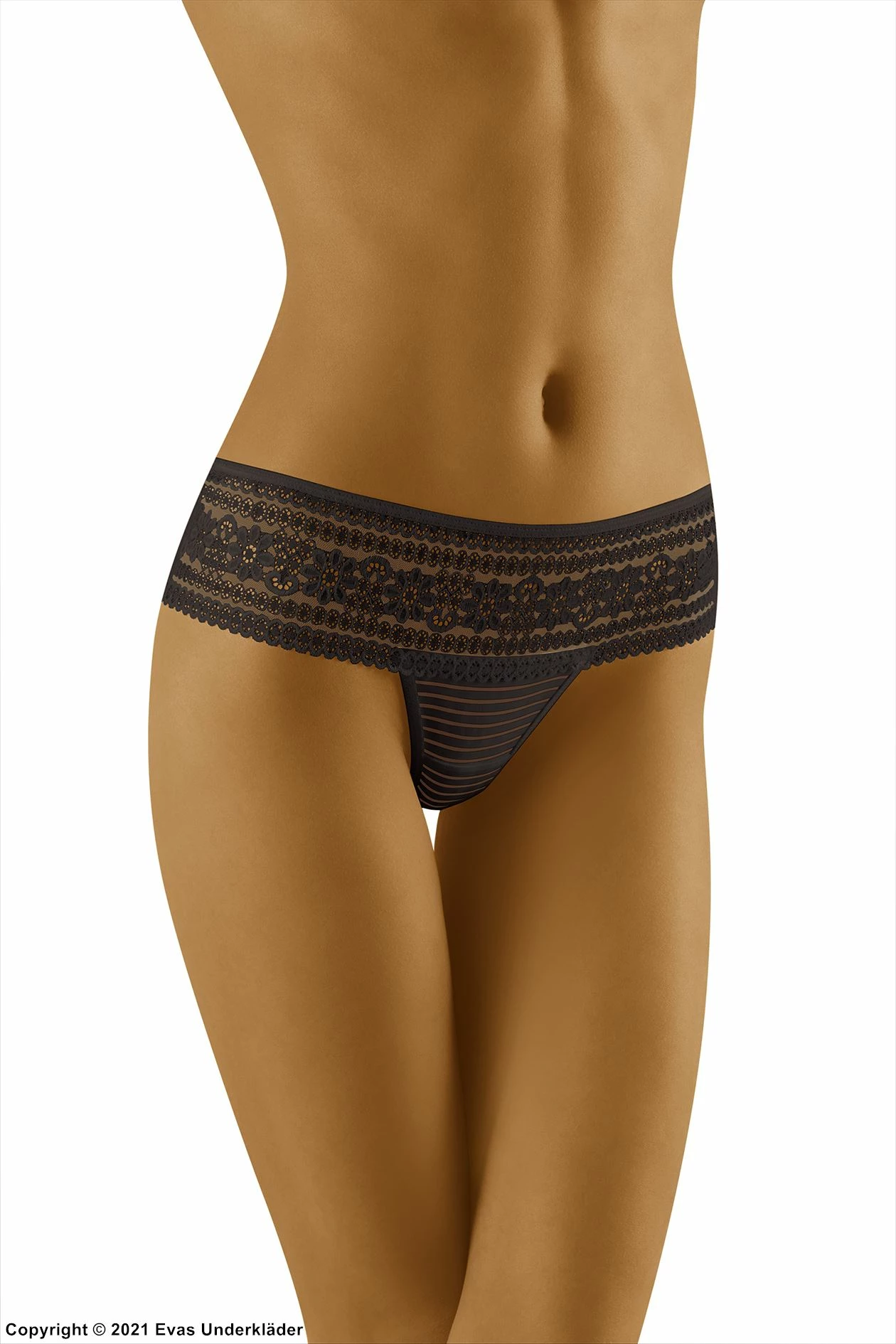 Romantic Thong, Floral Lace 4 Romantic Thong, Floral Lace - Image 4