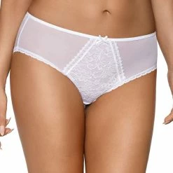 Romantic Panties, Sheer Mesh, Lace Panel