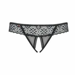Seductive Thong, Soft Lace, Open Crotch