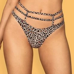 Thong, Thin Straps, Leopard