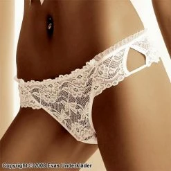 Romantic Thong, Eyelet Lace, Ruffle Trim -EVA’s  INTIMATES Shop thong panty in eyelet lace ro carmen string 5B25D 5Bfullsize5D